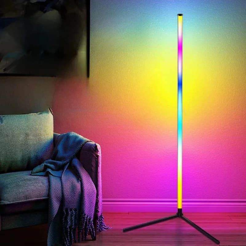 Podlahová lampa RGB so synchronizáciou hudby, diaľkovým ovládaním a ovládaním cez aplikáciu