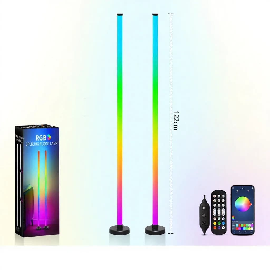 RGB stojaca lampa so synchronizáciou hudby, 360° žiarenie, ovládanie cez aplikáciu pre gaming