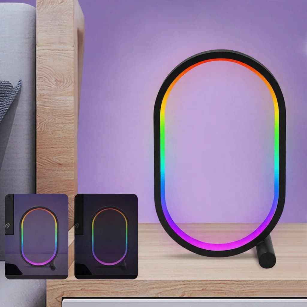 RGB stolová lampa so synchronizáciou hudby, ovládaním cez aplikáciu a svetlami reagujúcimi na zvuk