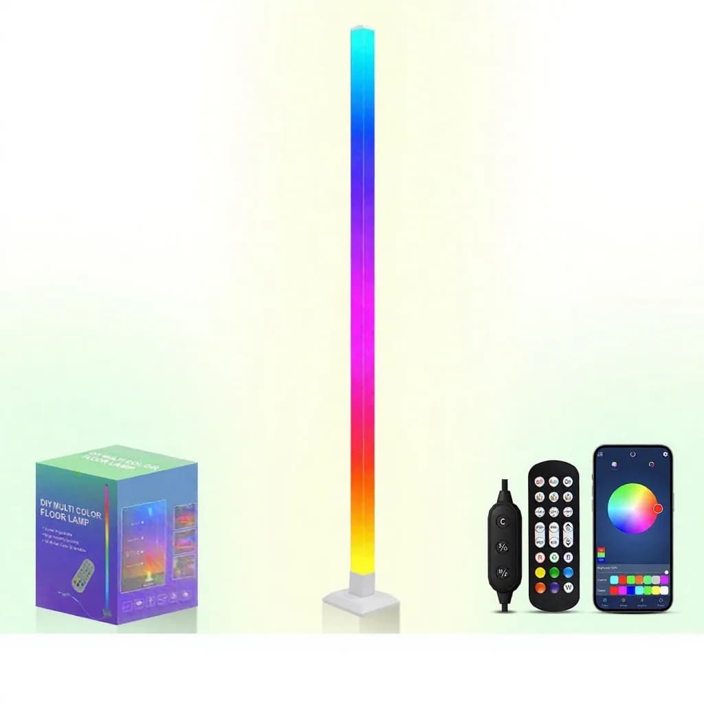 RGB inteligentná stojacia lampa so synchronizáciou hudby a LED svetlom ovládaným cez aplikáciu