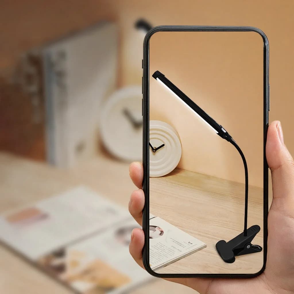 USB LED stolová lampa na klip, na čítanie a štúdium