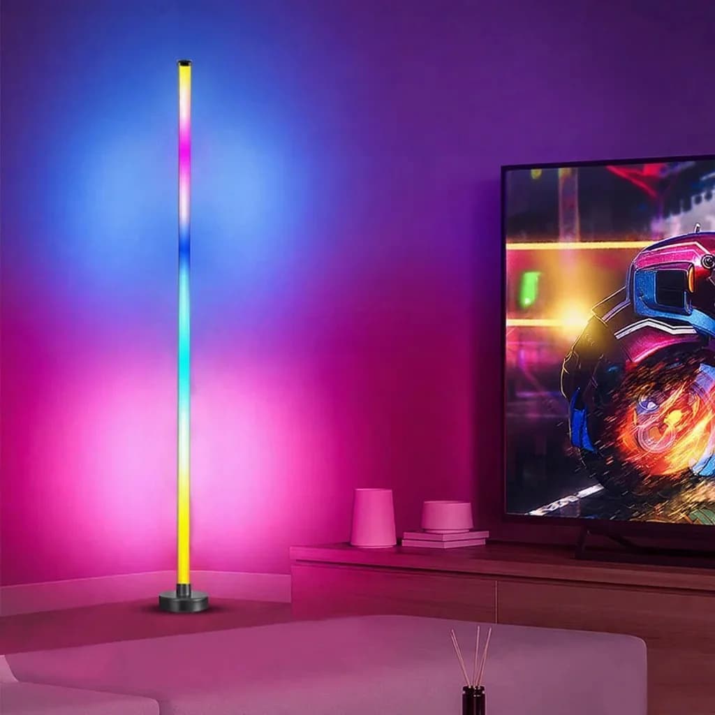 Podlahová lampa RGB s meniacimi sa farbami, synchronizáciou hudby a ovládaním cez aplikáciu