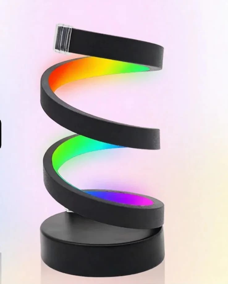 Spirálová RGB atmosférická lampa s reakciou na zvuk a ovládaním cez aplikáciu