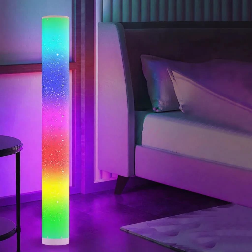 RGB LED stojacia lampa s hviezdicovým vzorom, diaľkovým a aplikačným ovládaním