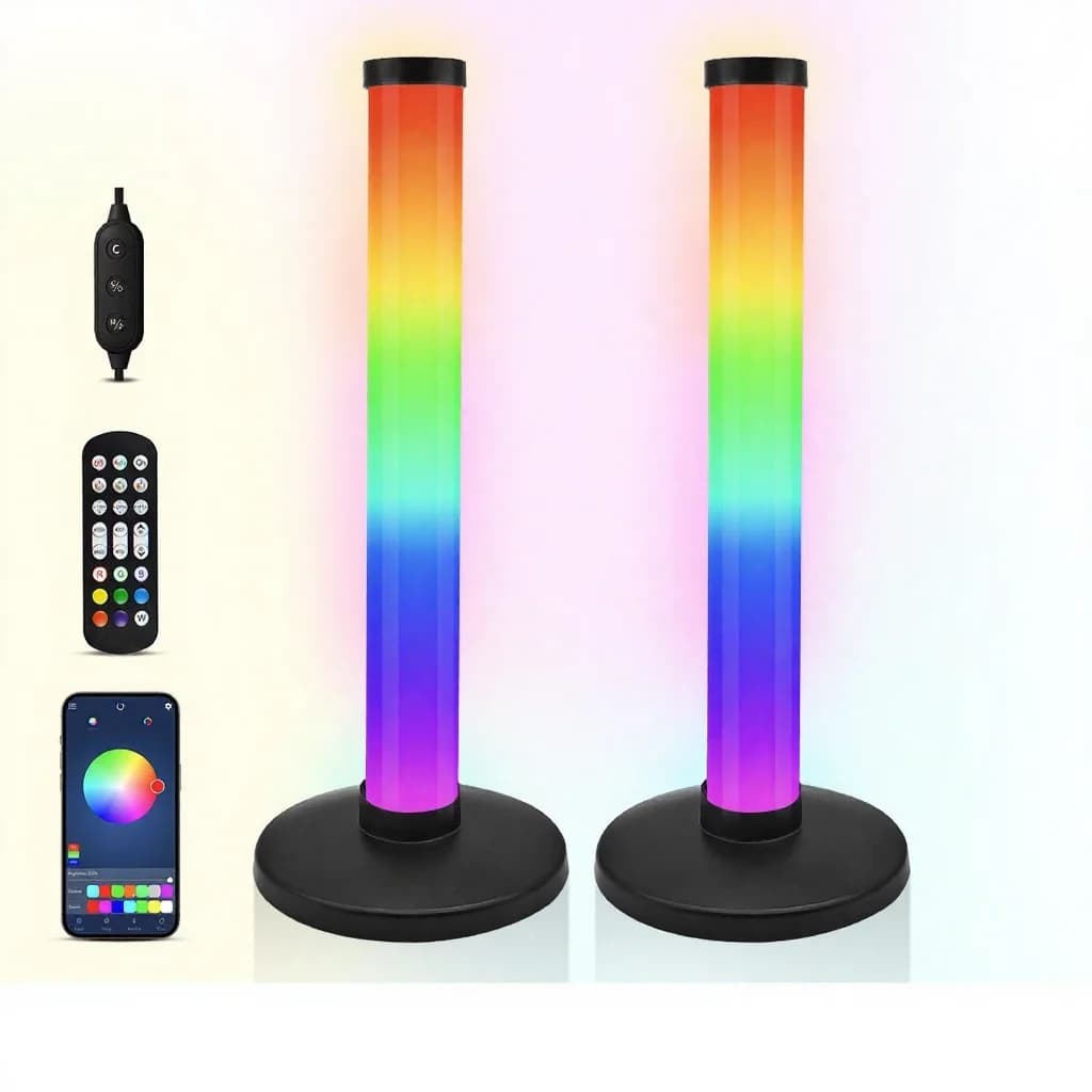 RGB atmosférické svetlo so synchronizáciou zvuku a ovládaním cez aplikáciu na stôl