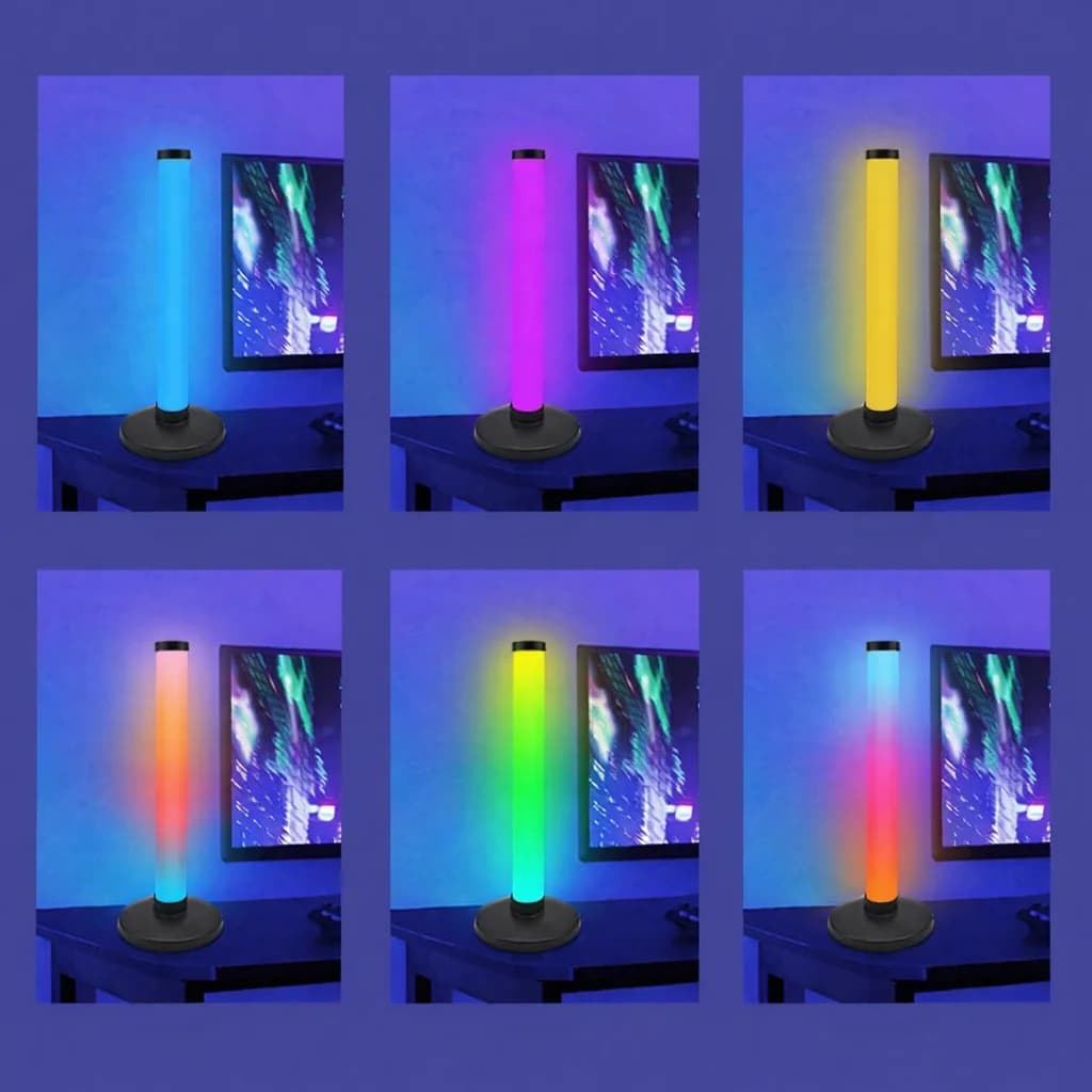 RGB atmosférické svetlo reagujúce na zvuk pre herné pracovné prostredie