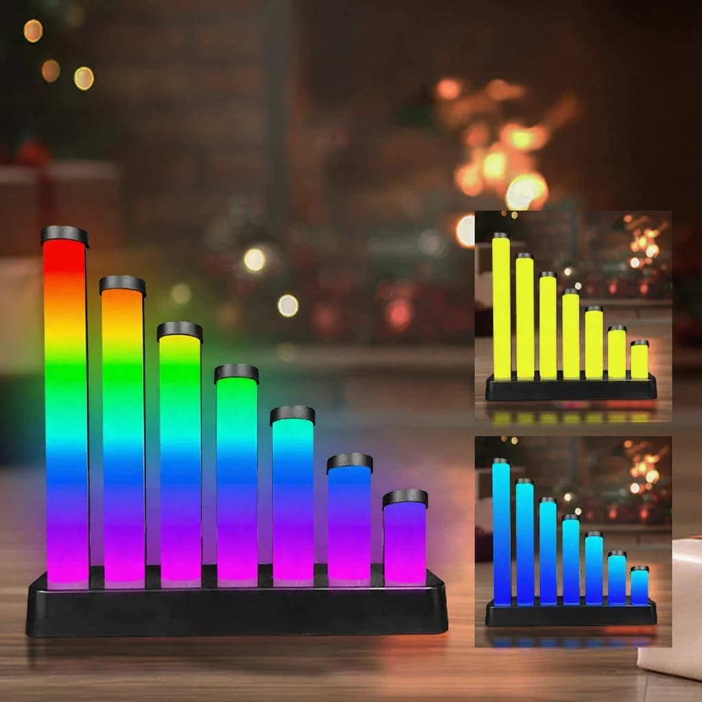 RGB LED stolová lampa reagujúca na zvuk s ovládaním cez aplikáciu