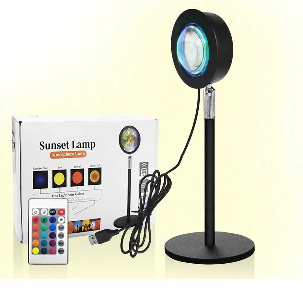 USB projekčná lampa Sunset RGB atmosférické svetlo na dekoráciu stola