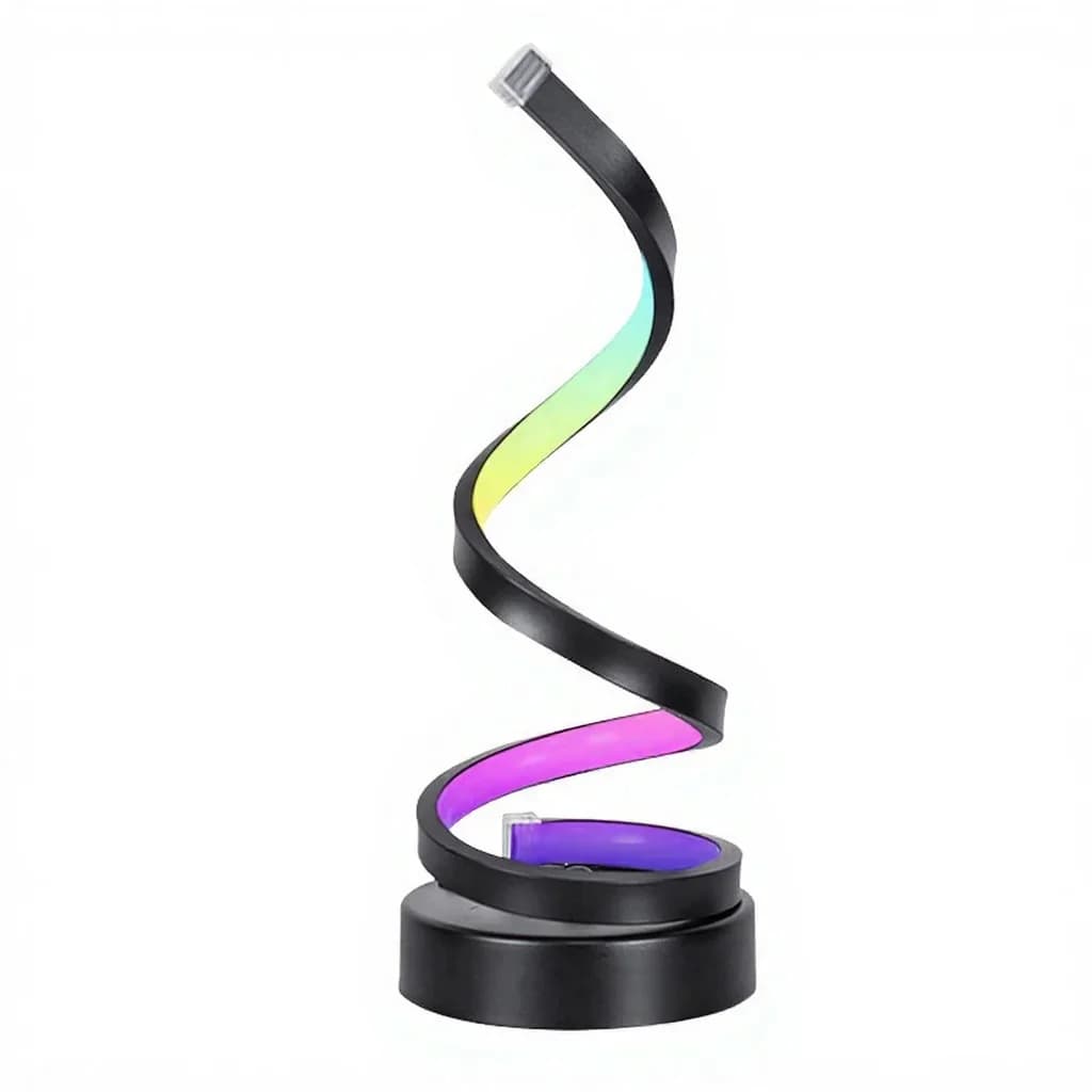 Spirálová RGB atmosférická lampa s reakciou na zvuk a ovládaním cez aplikáciu