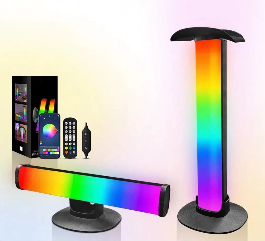 RGB herná atmosférická lampa so stojanom na slúchadlá a synchronizáciou zvuku