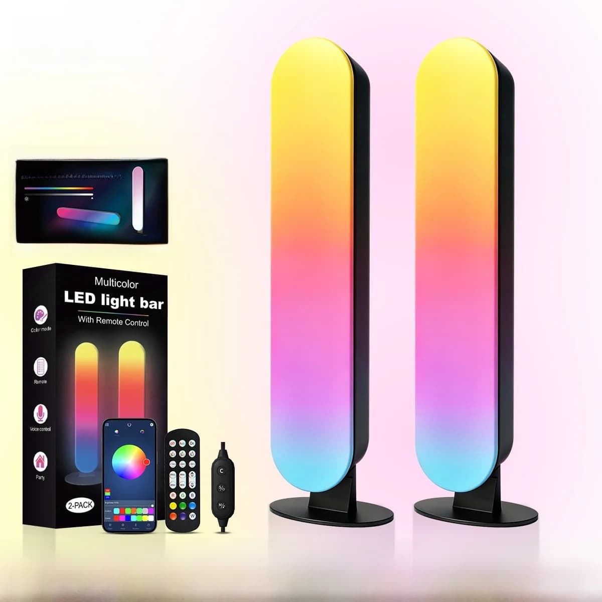 RGB LED ambientné osvetlenie s Bluetooth synchronizáciou hudby a ovládaním cez aplikáciu