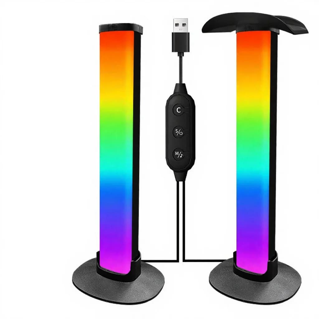 RGB herná atmosférická lampa so stojanom na slúchadlá a synchronizáciou zvuku