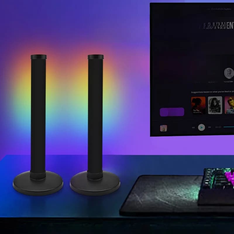RGB atmosférické svetlo so synchronizáciou zvuku a ovládaním cez aplikáciu na stôl