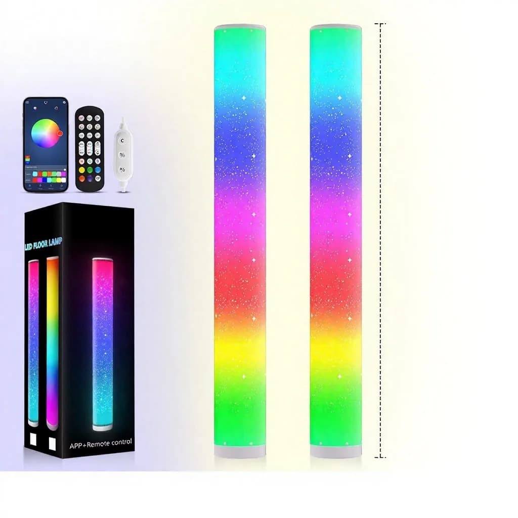 RGB LED stojacia lampa s hviezdným efektom a diaľkovým ovládaním