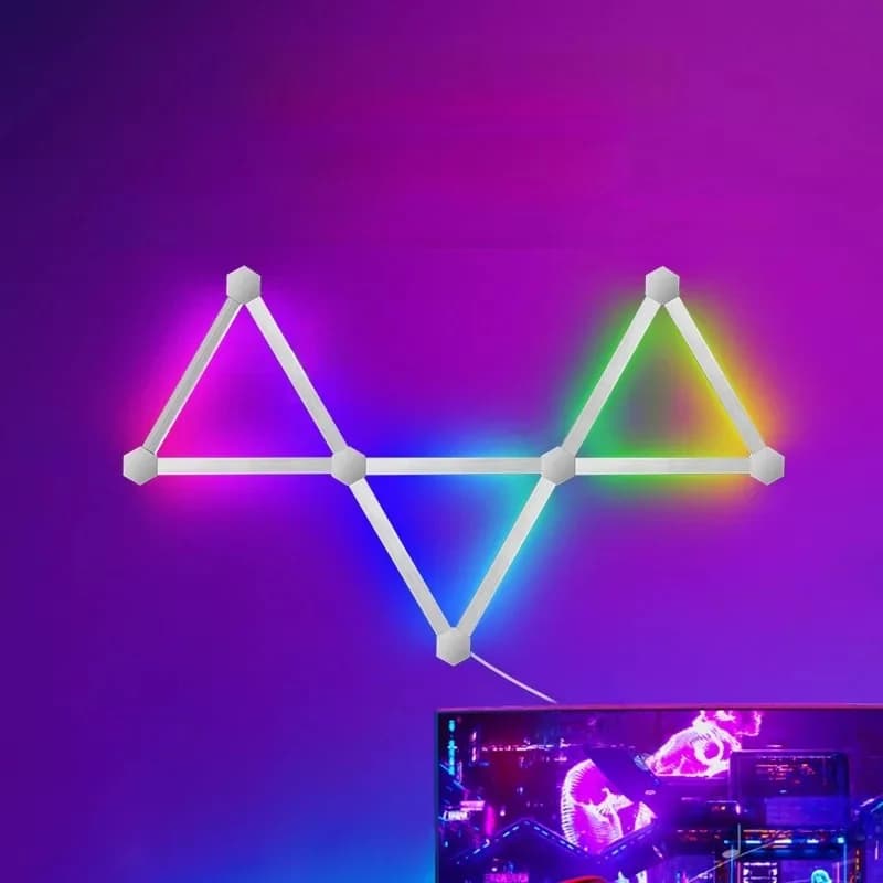 Inteligentné RGB LED nástenné svetlá s možnosťou spájania, ovládaním cez aplikáciu a synchronizáciou hudby