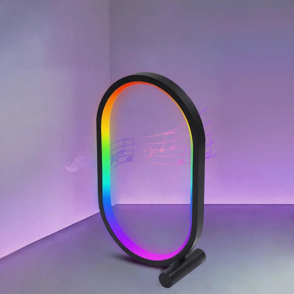 RGB stolová lampa so synchronizáciou hudby, ovládaním cez aplikáciu a svetlami reagujúcimi na zvuk