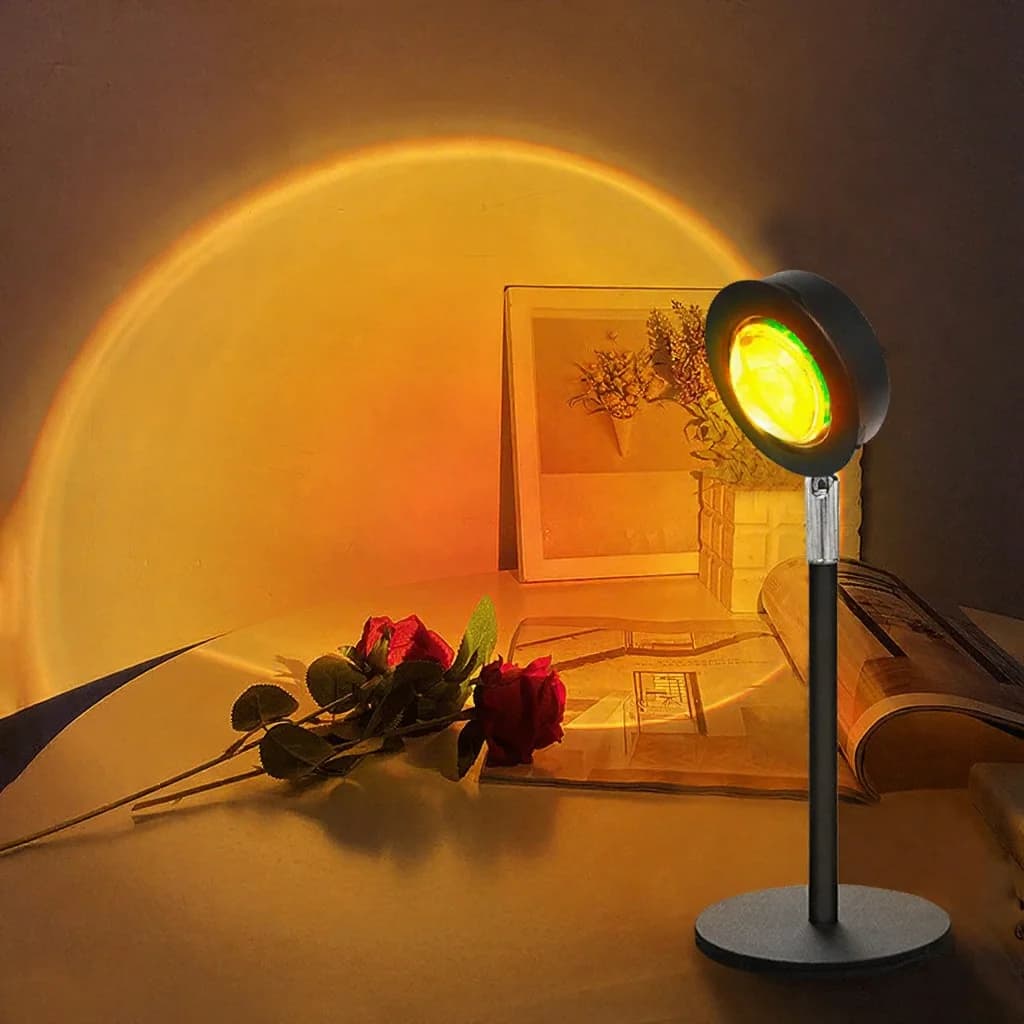 USB projekčná lampa Sunset RGB atmosférické svetlo na dekoráciu stola