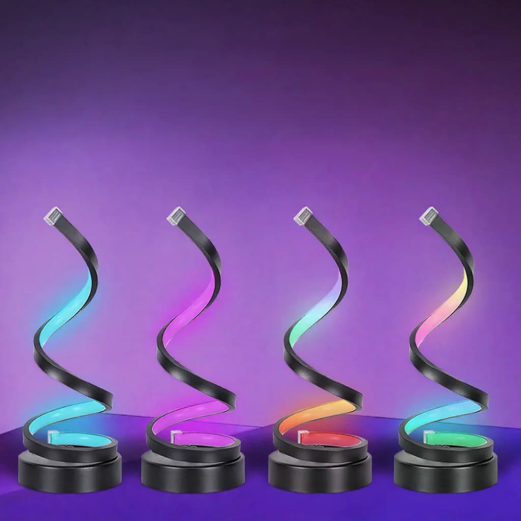 Spirálová RGB atmosférická lampa s reakciou na zvuk a ovládaním cez aplikáciu