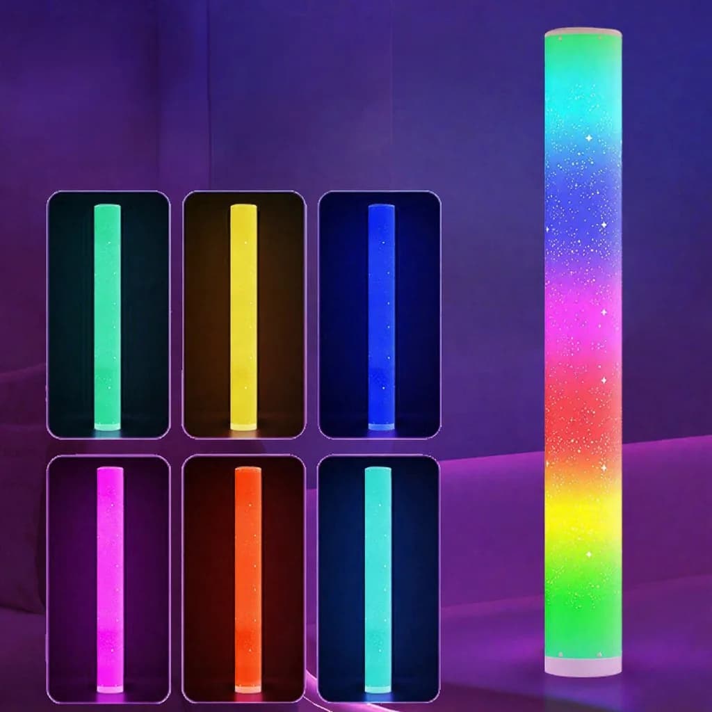 RGB LED stojacia lampa s hviezdicovým vzorom, diaľkovým a aplikačným ovládaním