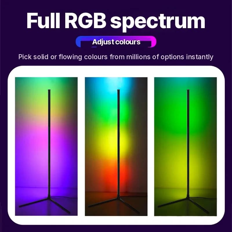 Podlahová lampa RGB so synchronizáciou hudby, diaľkovým ovládaním a ovládaním cez aplikáciu