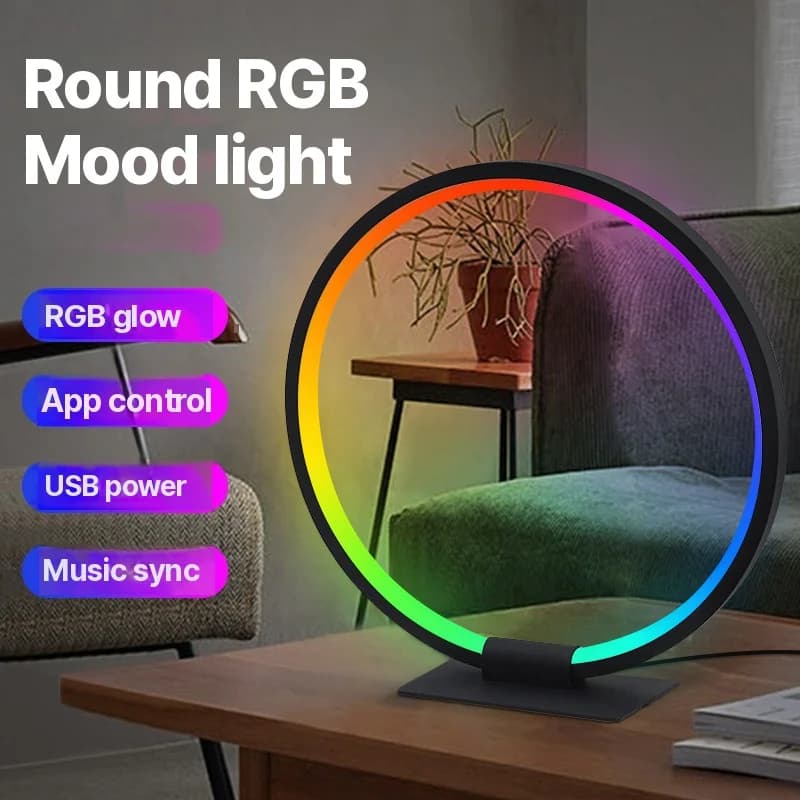 RGB LED atmosférické nočné svetlo so synchronizáciou hudby