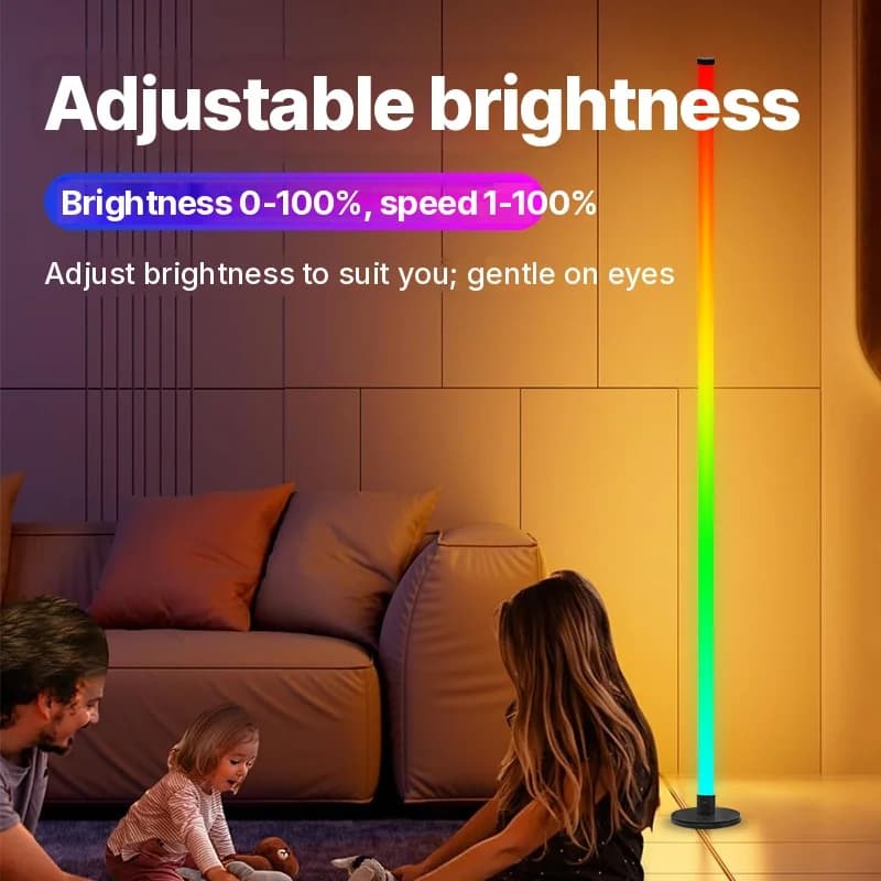 RGB LED stojacia lampa s ovládaním cez aplikáciu do obývačky