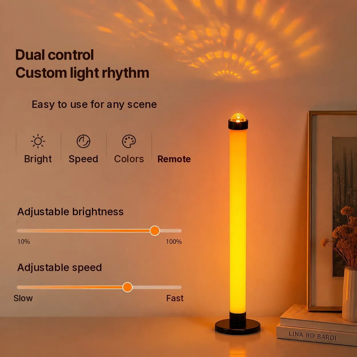 RGB projekčná atmosférická lampa so synchronizáciou hudby a diaľkovým ovládaním