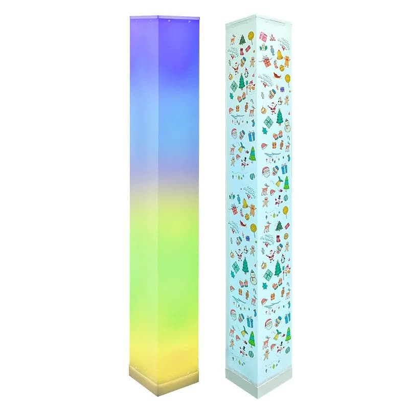 Štvorcová stojaca lampa s diaľkovým ovládaním, LED ambientné svetlo do obývačky