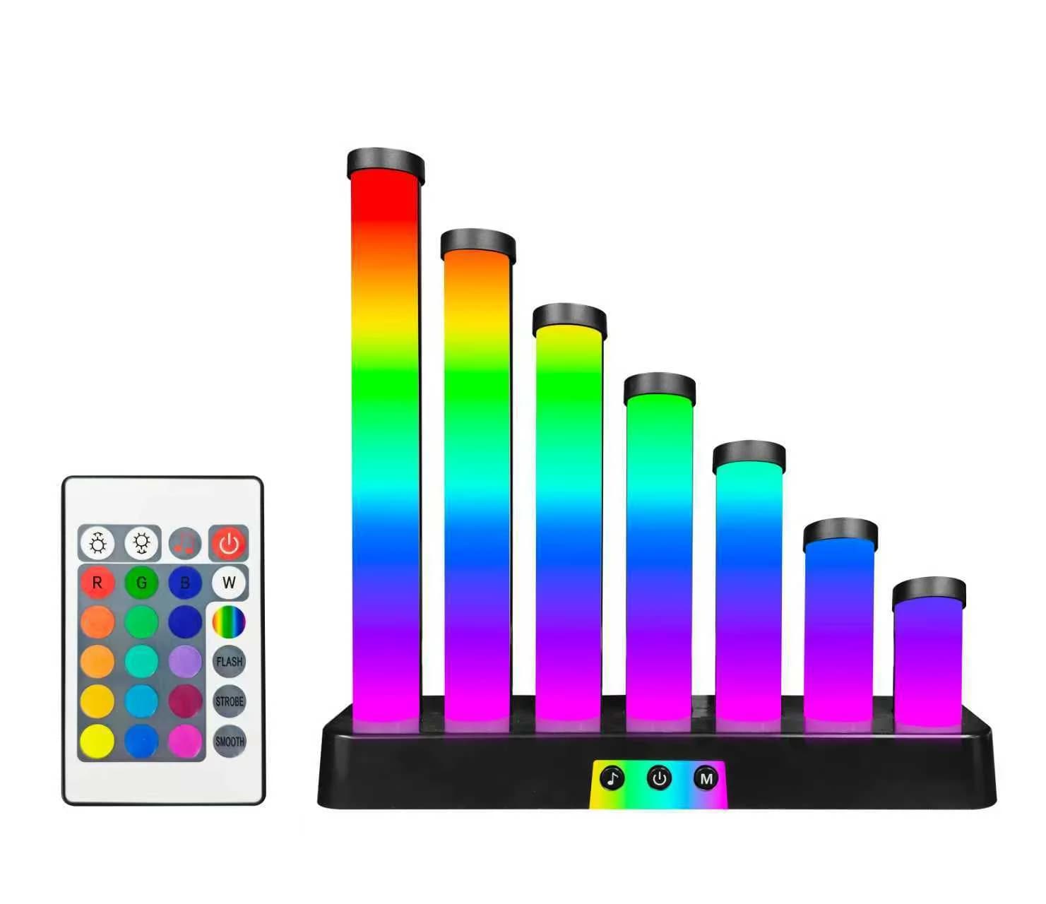 RGB LED stolová lampa reagujúca na zvuk s ovládaním cez aplikáciu